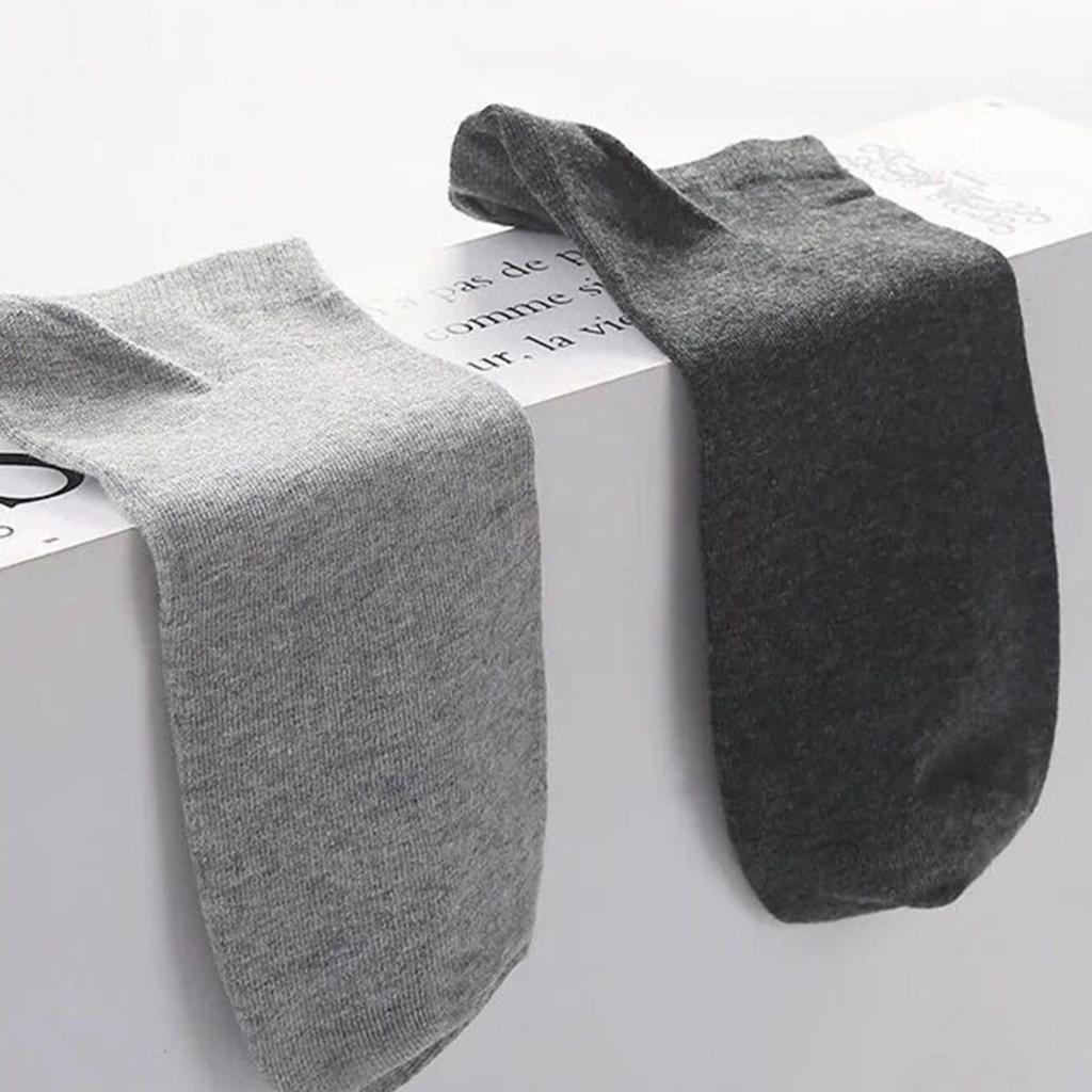 Unisex 10 Pairs Thin Breathable Solid Socks Soft Lightweight Low Cut Ankle Socks Comfy Boat Socks Men Women Short Hosiery