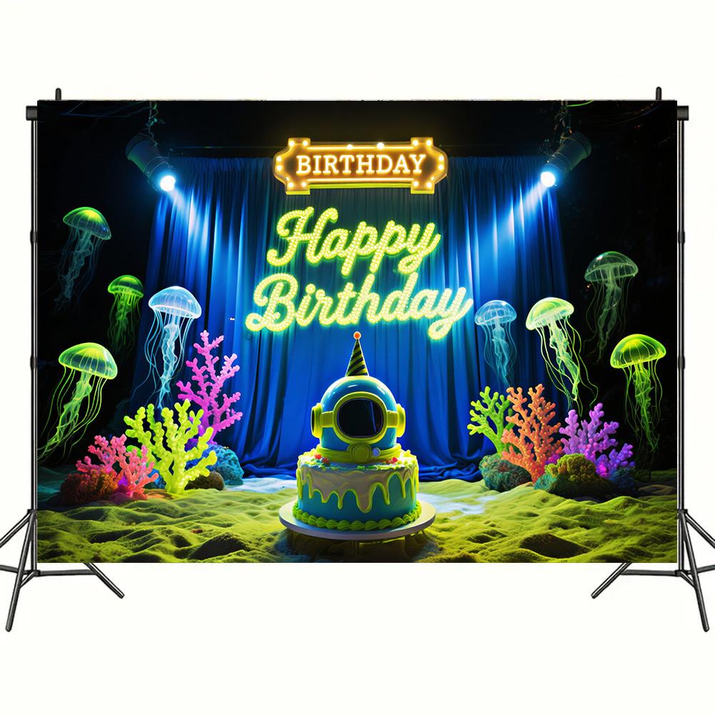 Красочный гобелен 'С Днем Рождения' Шары Радуга Дети Девочка Украшение на День Рождения Баннер Детская Вечеринка Фон для Фото Реквизит