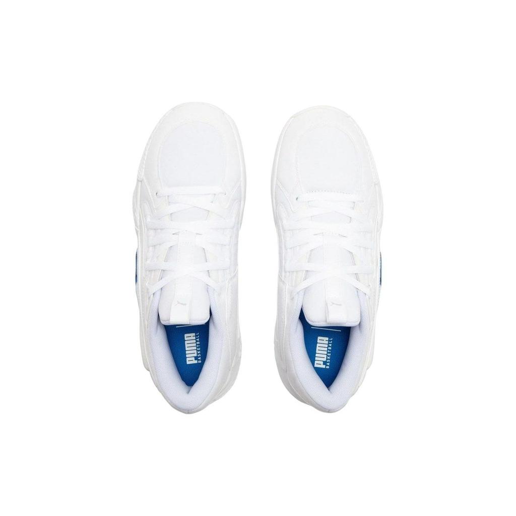 Puma Court Rider Fashion Универсальные Нескользящие Прочные Дышащие Низкие Баскетбольные Кроссовки Мужские кроссовки Белый Синий 378051-03