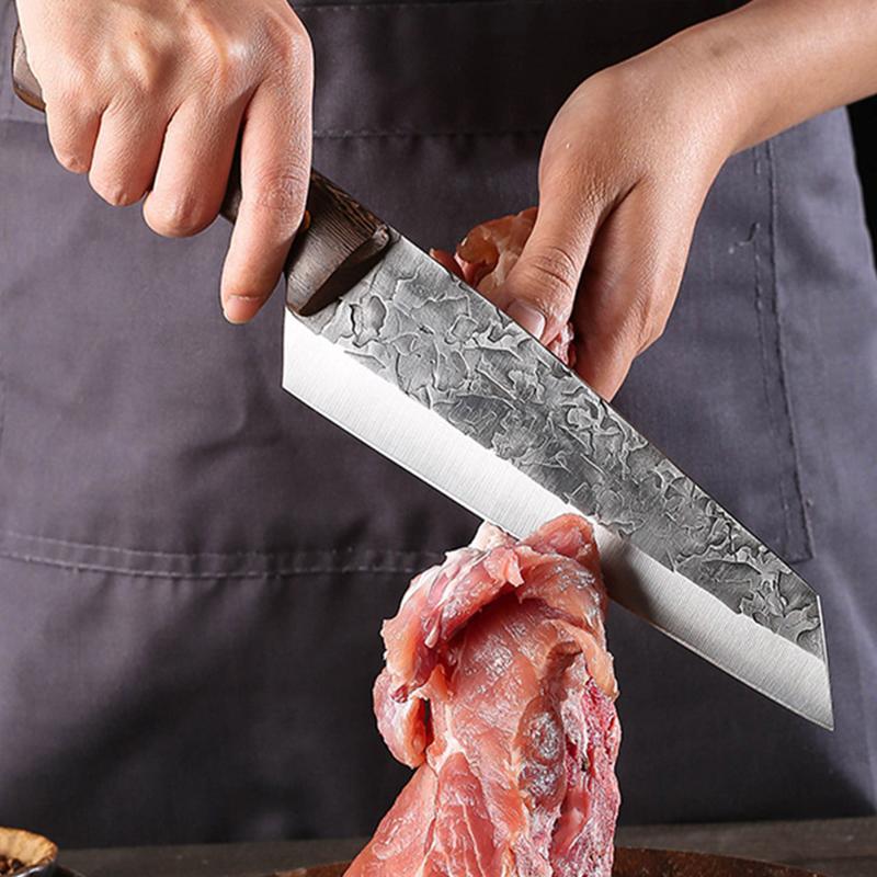Нож мясника ручной ковки, тесак для мяса, кухонные ножи для нарезки рыбы, нож для обвалки повара