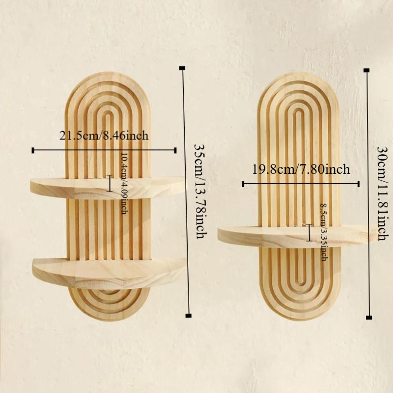 High Quality Wooden Wooden Wall Mounted Shelves Modern Home Decor Vintage Bohemian Wall Decor Wooden Floating Shelf Gift