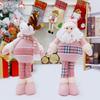 50 см Рождественские розовые большие плюшевые куклы Санта-Клауса с оленями, стоячие игрушки, рождественские украшения, ремесленный подарок, домашний декор, Новый год