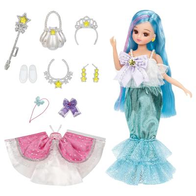 TAKARA TOMY Кукольная Мечта Фэнтези Тройное Изменение Русалочка Принцесса Одевание Игрушка Домик Возраста Ликка-чан Ликка-чан 3+