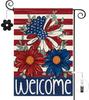 Baccessor 4th of July Patriotic Garden ag 12.5 x 18 Inch Double Sided Burlap Memorial Day Welcome American Stars and Strip