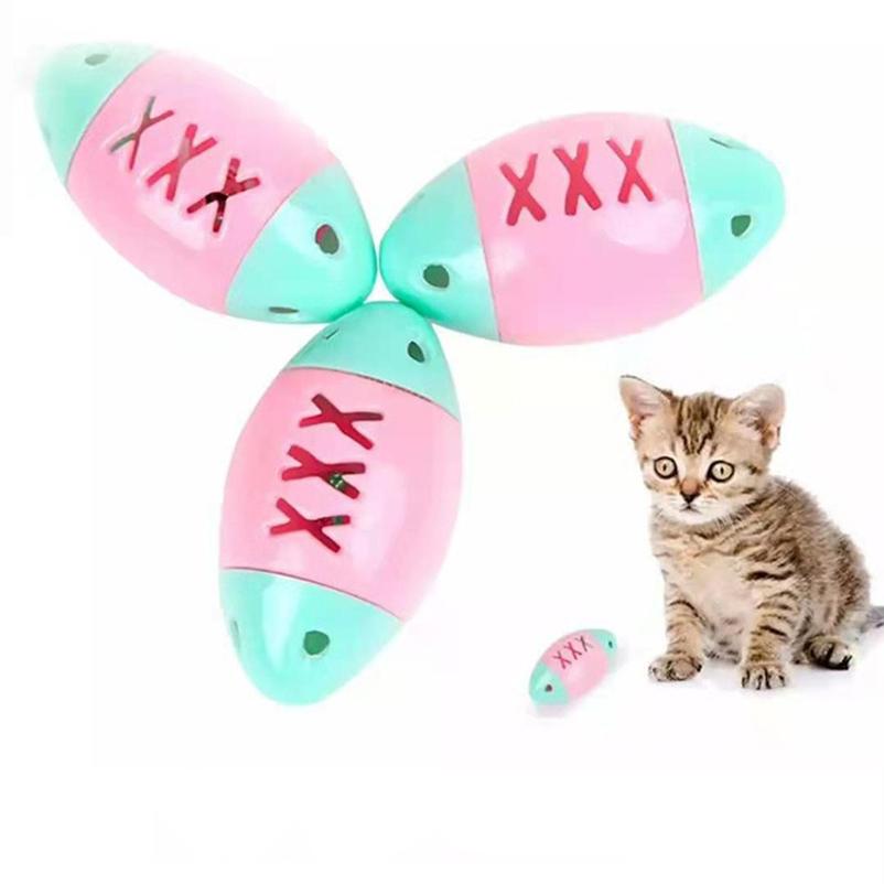 Горячая игрушка для кошек, колокольчик, мяч, цветной пластик, выдолбленный звук кошки, интерактивная игрушка, товары для животных