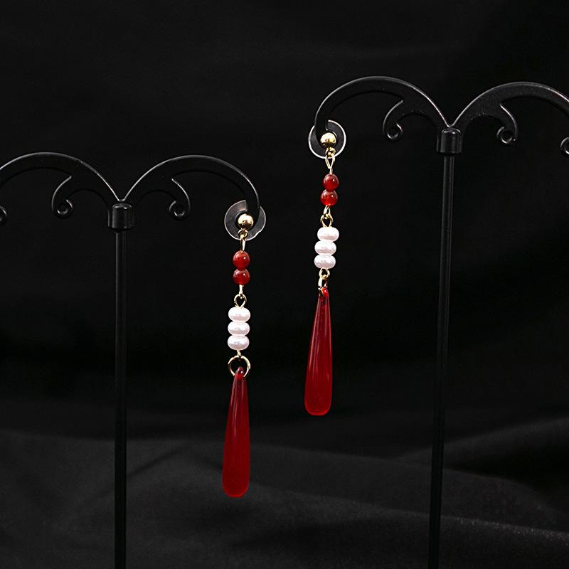 BLINGBAY женские новые серьги с искусственным жемчугом в китайском стиле, серьги с кисточками в форме бабочки в китайском стиле, простые аксессуары Hanfu, ретро-ювелирные изделия