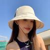 Женская летняя шляпа с широкими полями для защиты от солнца, полиэстер, для улицы, солнцезащитная, повседневная кепка