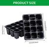 12 Hole Black Plastic Seedling Tray for Plants Nursery Garden Seed Starter Pots Planting Trays for Vegetables Flowers