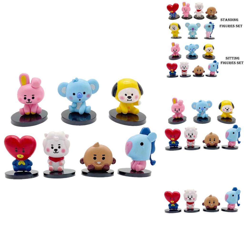 Bts Bt21 7 шт./набор Фигурки-украшения для детского монитора Топпер для торта Игрушки Подарок