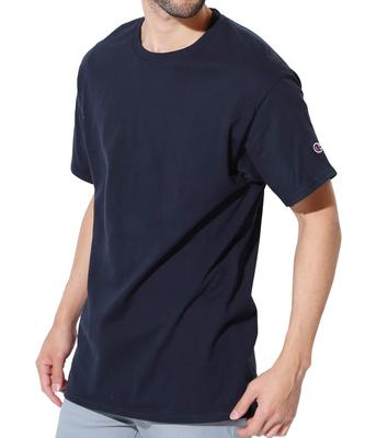 Champion Authentic Basic Short Однотонная темно-синяя футболка, Мужская, Рукав, Хлопок, Цвет, XXL,