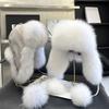 Winter Warm Ear Protection Furry Faux Fox Fur Hat Casual and Fashionable Outdoor Skiing Hats