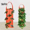 Upside Down Strawberry Planter Hanging Grow Bag Reusable Breathable Plant Garden for Higher Yields with 4 6 8 10 Planting Holes Vegetables And