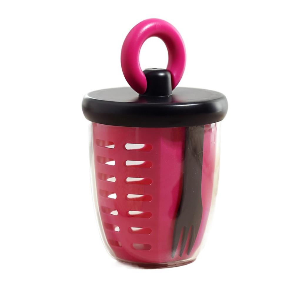 С вилкой стакан для консервирования фруктов многоцелевой стакан для сока двухслойный дренажный стакан для кемпинга