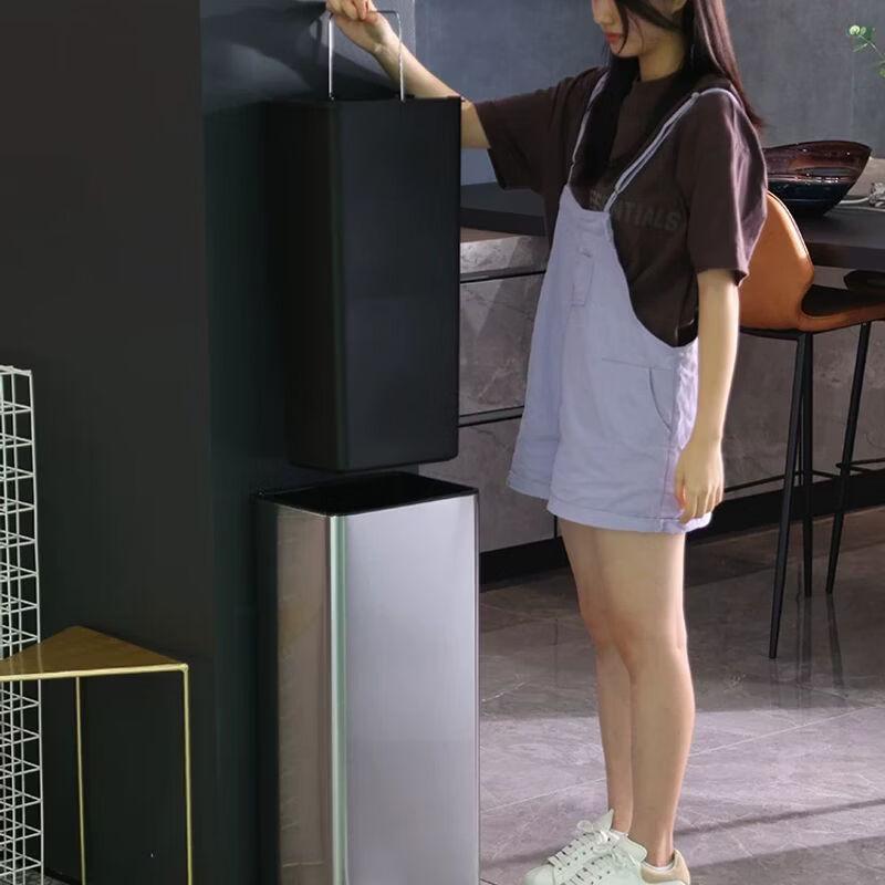 Stainless Steel Shake-Lid Trash Can