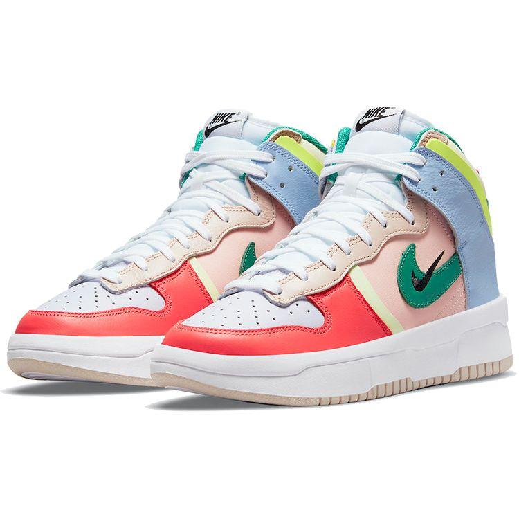 Nike Dunk High Rebel Cashmere Coral Women Sneakers Multi-Color Green-Noise Pale-Coral DH3718-700