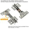 10Pcs Cupboard Hinges Full Overlay Mute Cabinet Door Hinges Set with Screws 95°-105° Opening Angle for Kitchen Bathroom Cabinet