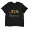 Vintage Lunch Lady Definition Knows More Than She Says T-Shirt Baggy Shirts Quick Drying Sports Fans Vintage T-shirt Men
