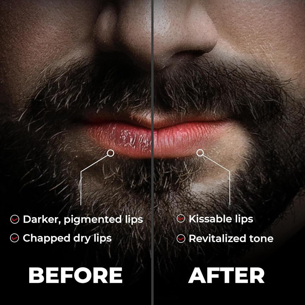 Beardo Lip Lightener for Men 7g Pack of 1 Non-Tinted Brightening Lip Balm with SPF 30