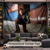 Evil Dead Ash Williams Personalized Tapestry Support Custom Name, Wall Art Home Decoration