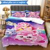 3PCS Pink Heartsping Fantasy World Bedding Set,Including 1pc Duvet Cover And 2pcs Pillowcases Perfect for Bedroom, Dormitory, Fan Christmas gift