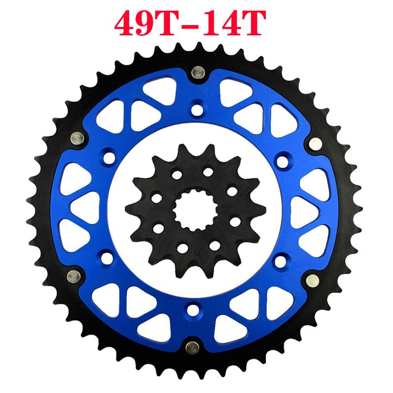 Motorcycle 45T~52T 14T Front & Rear Sprocket For YAMAHA WR450F YZ450F WR250Z YZ250L YZ250R WR400F YZ400F WR426F YZ426F YZ450R