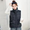 Down Cotton Vest Autumn and Winter New Women's Cotton Vest Loose Stand Collar Vest Sleeveless Cotton Vest
