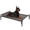 Veehoo Dog Outdoor Raised Dog Cot для большой охлаждающей кемпинговой кровати для домашних животных с наклонным подголовником для использования в помещении и на открытом воздухе, моющаяся и дополнительная серая кровать/кровать для собак,