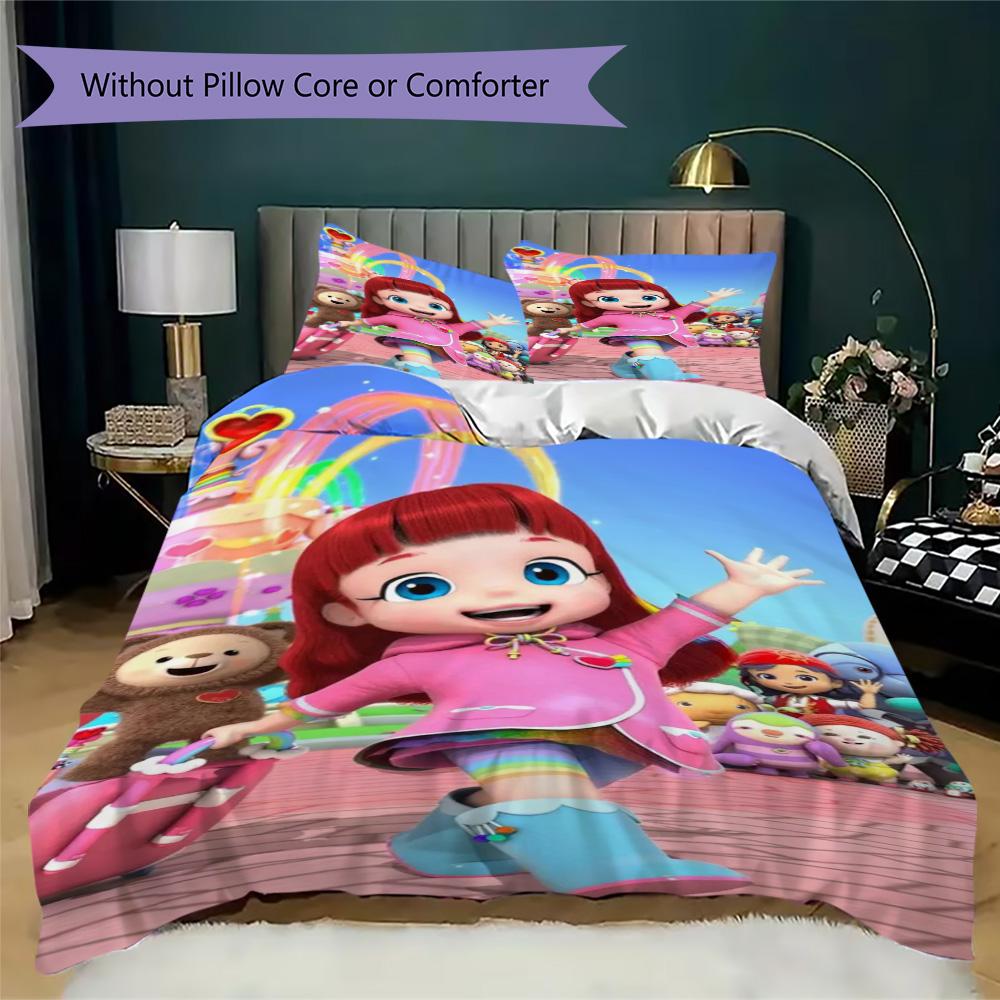 Cartoon print Pattern Bedding,Quilt Set Quilt Cover Pillowcase Home Birthday Gift (1*duvet cover+2*pillowcase,without core)XSJT0917360
