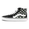 Vans Sk8 Принт Паттерн Амортизирующие Прочные Легкие Дышащие Высокие Кеды для Скейтбординга Унисекс Кеды для Скейтбординга Черные VN0A3WMB49K