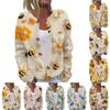 Women's Casual Fashion Retro Floral Print Long Sleeve Top Cardigan Button Jacket