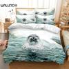 Seals Постельное белье Пододеяльник Комплект 3D Цифровая Печать Постельное белье Модный Дизайн Одеяло Покрывало Постельные Комплекты Постельный Комплект