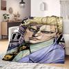 Фланелевое одеяло JOJO Аниме Теплое, Удобное, Подходит для Спален, Диванов, Кроватей, Стульев, Пикников, Путешествий