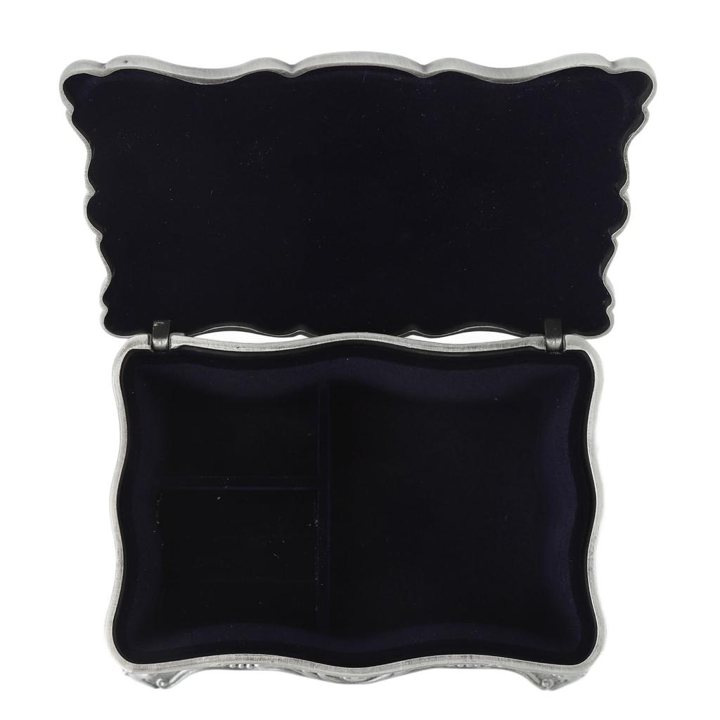 Винтажная шкатулка для драгоценностей, цветостойкая, предотвращает царапины, мягкий бархат, цинковый сплав, декоративная безделушка