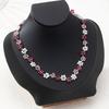 Ручная плетеная necklace в форме лепестка, свежий, милый и элегантный, носить разноцветную шейную цепочку из бисера-риса.