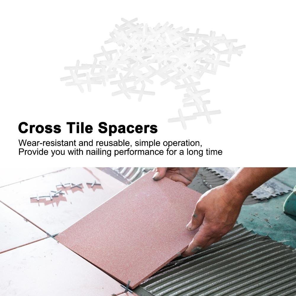 800pcs 2mm Cross Tile Spacers Plastic Cross Tile Leveling Clips Tiling Tools