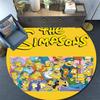 The Simpsons Poster pattern round rug,Carpet Rug for Living Room Bedroom Playroom ,Non-slip Floor Mat,Holiday Gifts and Birthday Gifts.