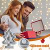 Форма для свечи-таблетки Рождественская елка Подсвечник для свечи-таблетки Силиконовые формы 2 штуки Гипсовая форма Искусство и ремесла Для свадьбы