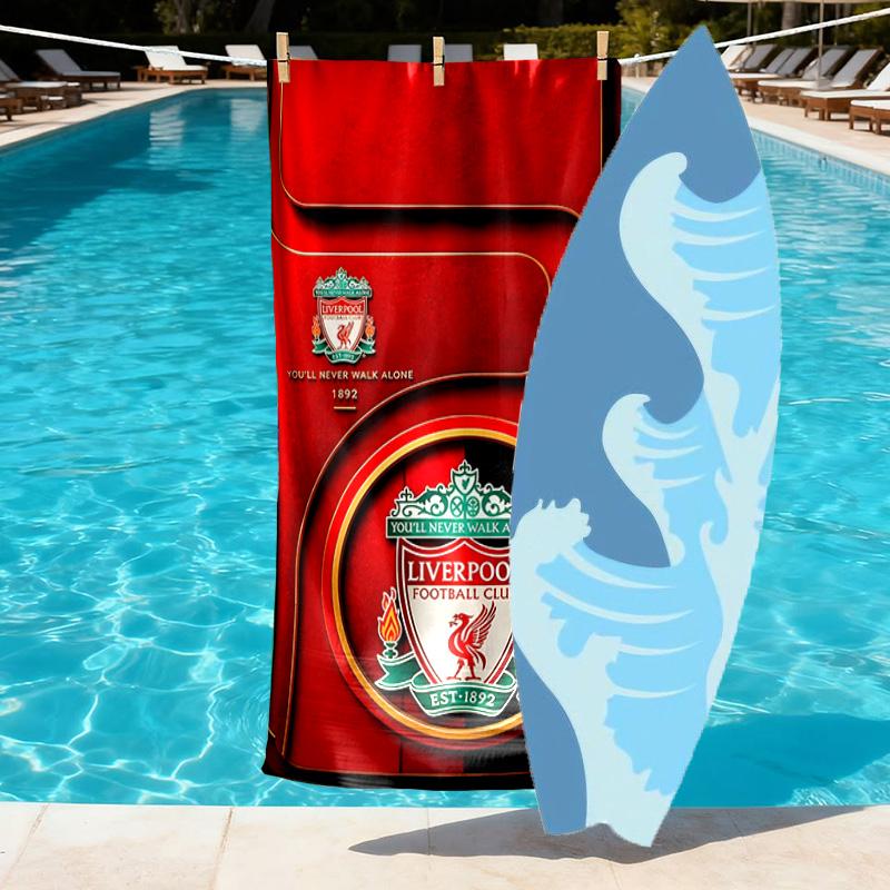 football club.C Print Beach Towel Design, Soft, Lightweight. for Home Bathroom, Spa, Pool, Yoga, Surfing, Camping, Gift for Family, Friend