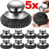 1/5pcs Stainless Steel Pot Brush with Handles Kitchen Dishwashing Wire Ball Cleaning Tools Home Household Pot Pan Accessories