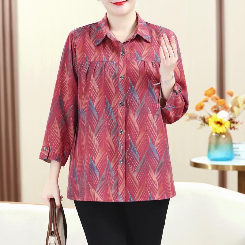 Элегантные рубашки оверсайз для женщин, топ с длинными рукавами, свободные женские блузки больших размеров, винтажная женская одежда среднего возраста