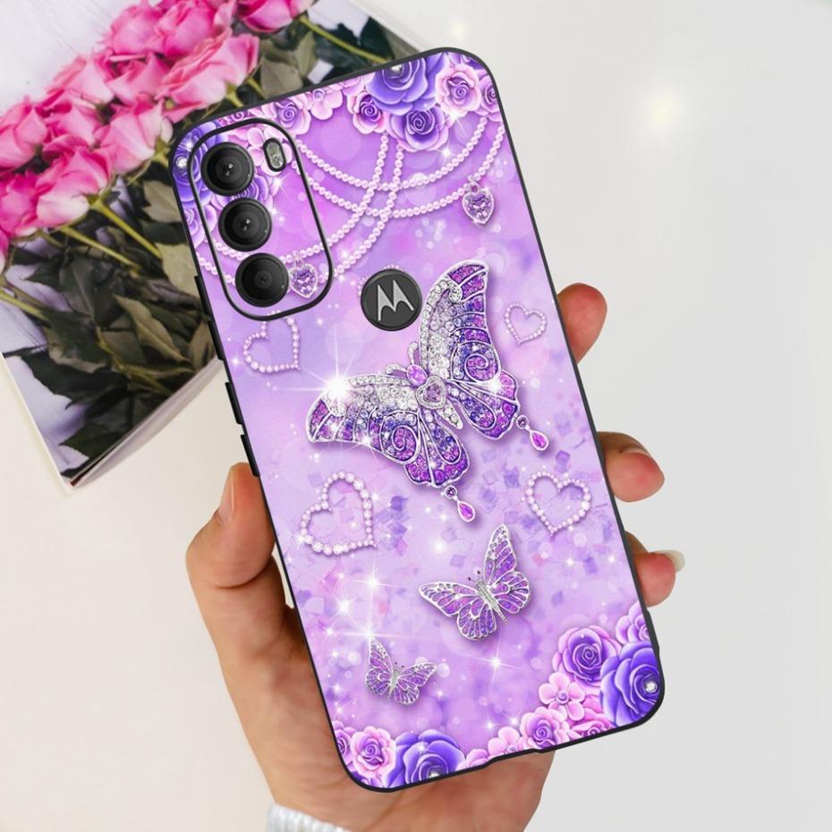 Lovely Printing Case For Motorola Moto G71 5G Soft TPU Black Silicone Back Cover For MOTO G71 G 71 5G XT2169-1 Phone Cases