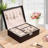 1pc PU Leather Jewelry Organizer Box With Lock & Soft Lined Drawer, Large Capacity Jewelry Finishing Box - Ideal Gift For Ladies And Girls