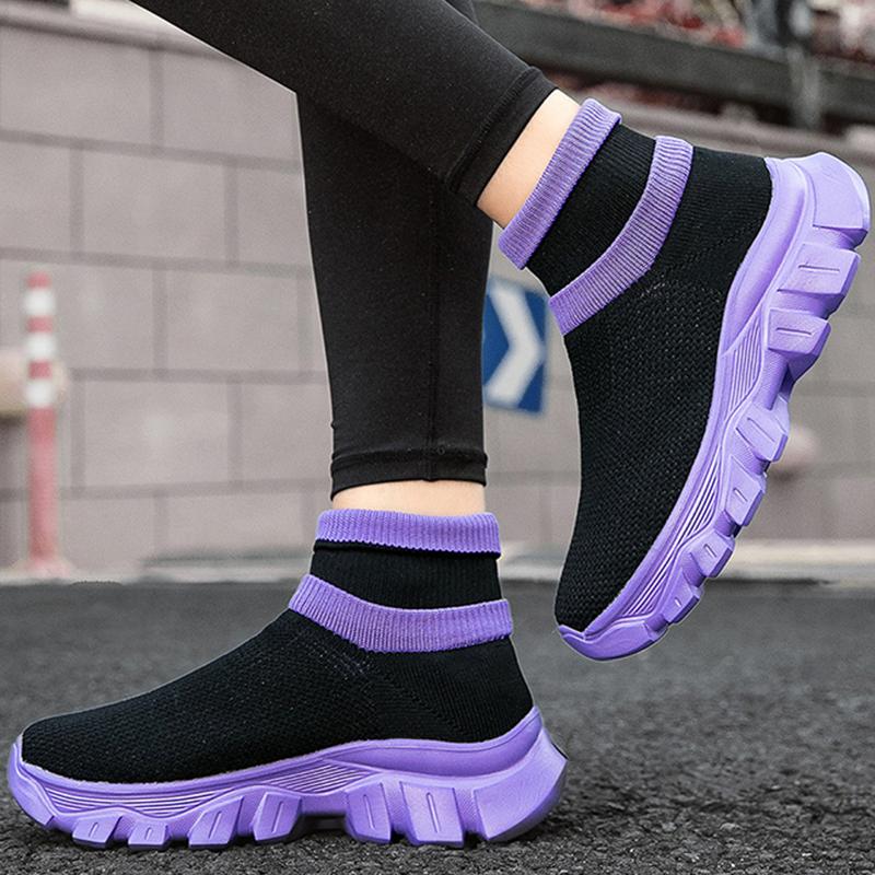 HOHO FAIR Socks Sneakers Women Athletic Shoes Mens Breathable High Top Running Shoes