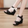 2024 New Fashion Wedge Sandals Women Summer Open Toe Fish Head Sandals Fashion Platform High Heels Women Shoes Size