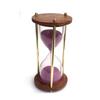 5-Minute Wooden & Brass Sand Timer – 12” Antique Hourglass Sand Clock for Home & Office Decor