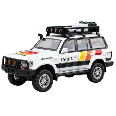 1/24 Toyota Land Cruiser LC80 внедорожник литой под давлением модель из сплава звук и свет инерционная игрушка декоративные модные украшения для подарка другу