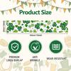 72 x 13 Inch St. Patrick's Day Table Runner Decorations, Linen Green Shamrock and Polka Dot Clover Pattern Table Runner for Irish Celebration, Home,