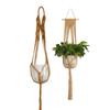 Handwoven Cotton Hanging Planter Basket Net Indoor Outdoor Garden Decor Modern Minimalist Style