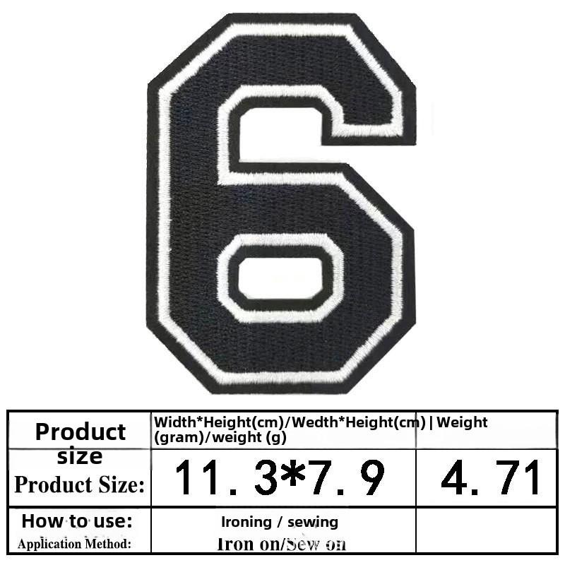 Вышитый алфавит и цифры нашивка на рукаве из джерси