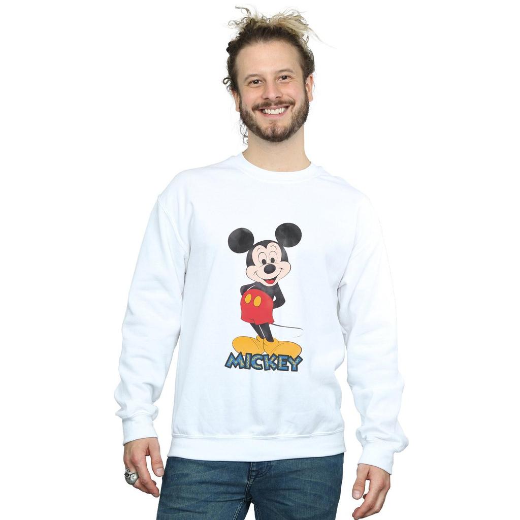 Disney Mens Mickey Mouse Retro Pose Sweatshirt